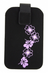 Pouzdro FRESH velikost HTC HD2 BLOSSOM black (125x80x15mm)