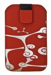 Pouzdro FRESH velikost HTC HD2 FRACTAL red (125x80x15mm)