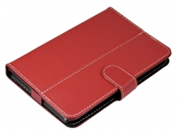 Pouzdro TABLET BOOK 7" red (195x120mm), se stojánkem, univerzální, syntetická kůže